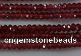 CGA516 15.5 inches 1.5*2.5mm faceted rondelle red garnet beads