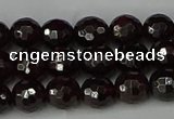 CGA662 15.5 inches 6mm faceted round red garnet beads wholesale