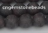 CGA674 15.5 inches 12mm round matte red garnet beads wholesale