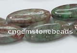 CGA69 15.5 inches 15*30mm horse eye red green garnet gemstone beads