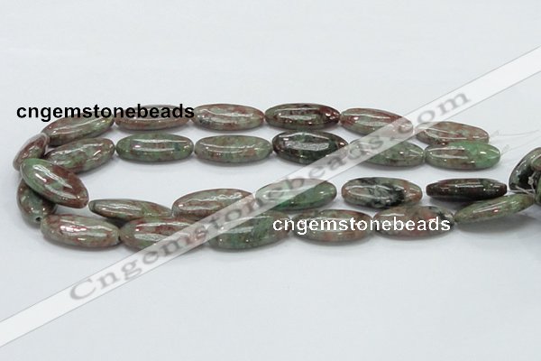 CGA69 15.5 inches 15*30mm horse eye red green garnet gemstone beads