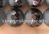 CGA691 15.5 inches 10mm faceted round red garnet beads