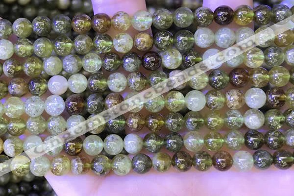 CGA700 15.5 inches 6mm round green garnet beads wholesale