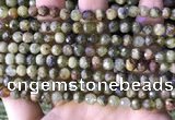 CGA705 15.5 inches 6mm faceted round green garnet beads