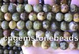 CGA708 15.5 inches 12mm faceted round green garnet beads