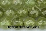 CGA851 15 inches 8mm round green garnet beads