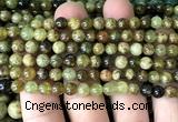 CGA861 15 inches 6mm round green garnet beads wholesale