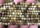 CGA865 15 inches 4mm round green garnet gemstone beads