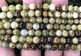 CGA867 15 inches 8mm round green garnet gemstone beads