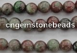 CGA87 15.5 inches 6mm round red green garnet gemstone beads