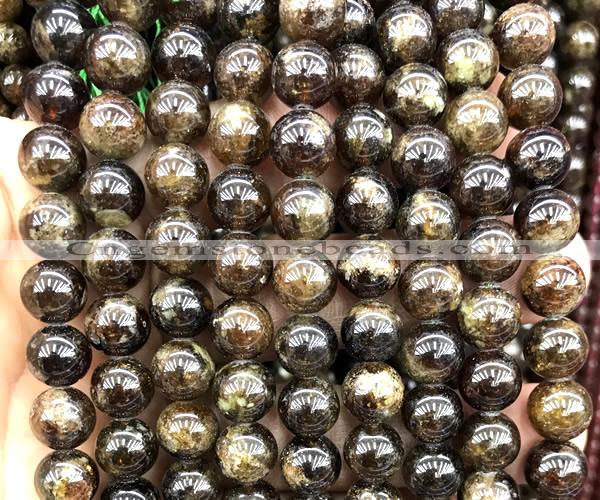CGA883 15 inches 10mm round green garnet beads wholesale