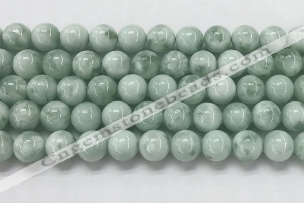 CGA904 15.5 inches 12mm round green angel skin gemstone beads