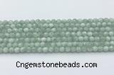 CGA910 15.5 inches 4mm faceted round green angel skin beads wholesale