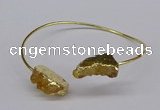 CGB1031 8*18mm - 10*20mm freeform druzy agate bangles