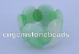 CGB150 8 inches fashion dyed white jade gemstone stretchy bracelet