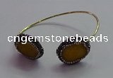 CGB1501 18*25mm - 20*28mm freeform druzy agate bangles wholesale