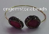 CGB1503 18*25mm - 20*28mm freeform druzy agate bangles wholesale