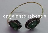 CGB1505 18*25mm - 20*28mm freeform druzy agate bangles wholesale