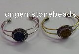 CGB1517 25mm coin plated druzy agate bangles wholesale