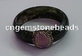 CGB1522 Outer diameter 65mm fashion moss agate & chalcedony bangles