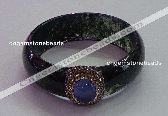 CGB1525 Outer diameter 65mm fashion moss agate & chalcedony bangles