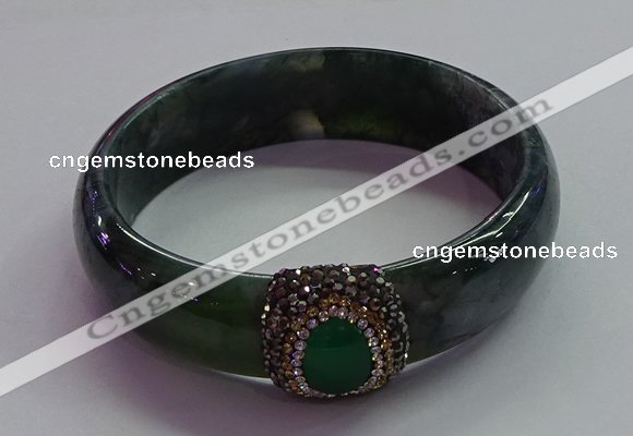 CGB1526 Outer diameter 65mm fashion moss agate & chalcedony bangles