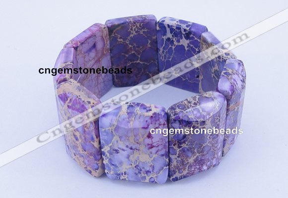 CGB159 8 inches fashion dyed imperial jasper gemstone stretchy bracelet