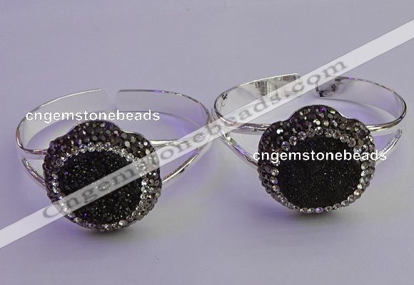 CGB2012 30mm flower druzy agate gemstone bangles wholesale