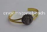 CGB2028 25mm coin plated druzy agate bangles wholesale