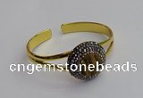 CGB2029 25mm coin plated druzy agate bangles wholesale