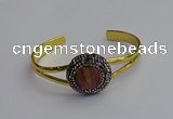 CGB2030 25mm coin plated druzy agate bangles wholesale