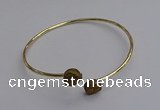 CGB2041 10mm coin plated druzy agate gemstone bangles wholesale