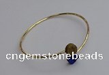 CGB2045 10mm coin plated druzy agate gemstone bangles wholesale