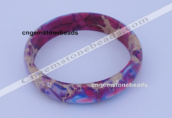 CGB205 Inner diameter 55mm fashion dyed imperial jasper gemstone bangle