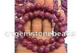 CGB2500 7.5 inches 6mm round ruby gemstone beaded bracelets