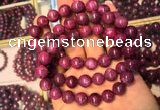 CGB2513 7.5 inches 9mm round ruby zoisite beaded bracelets