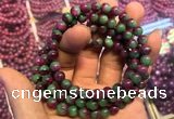 CGB2518 7.5 inches 7mm round ruby zoisite beaded bracelets