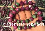 CGB2522 7.5 inches 11mm round ruby zoisite beaded bracelets