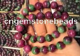 CGB2523 7.5 inches 12mm round ruby zoisite beaded bracelets