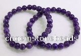 CGB2550 7.5 inches 6mm round charoite gemstone beaded bracelets