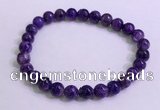 CGB2560 7.5 inches 7mm round charoite gemstone beaded bracelets