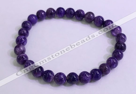 CGB2560 7.5 inches 7mm round charoite gemstone beaded bracelets