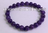 CGB2561 7.5 inches 8mm round charoite gemstone beaded bracelets