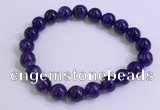 CGB2562 7.5 inches 9mm round charoite gemstone beaded bracelets