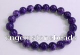 CGB2571 7.5 inches 9mm round charoite gemstone beaded bracelets