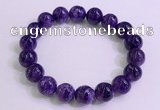 CGB2572 7.5 inches 11mm round charoite gemstone beaded bracelets