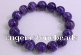 CGB2574 7.5 inches 13mm round charoite gemstone beaded bracelets