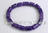 CGB2577 7.5 inches 8*12mm tube charoite gemstone bracelet