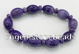 CGB2578 7.5 inches 13*17mm rice charoite gemstone bracelet