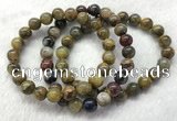 CGB2600 7.5 inches 9mm round natural pietersit beaded bracelets